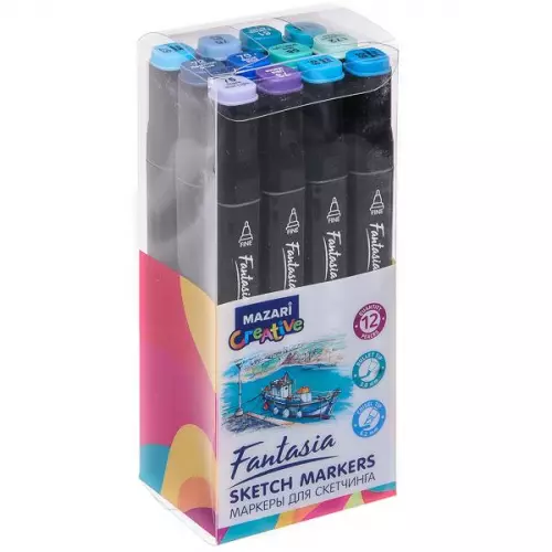 Mazari Marcadores para Sketching: Fantasia Watercolor Markers conxuntos para 60 e 120 cores, o seu recarga e paleta. Comentarios de revisión 19446_12