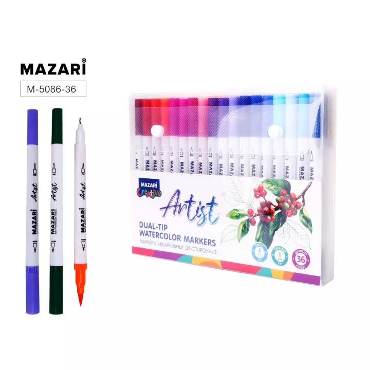 Mazari標誌用於素描：幻想水彩標記為60和120種顏色，他們的加油和調色板。點評點評 19446_13