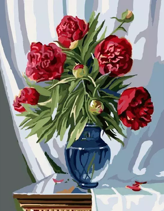 Ofbyldings troch nûmers mei Peonies: 