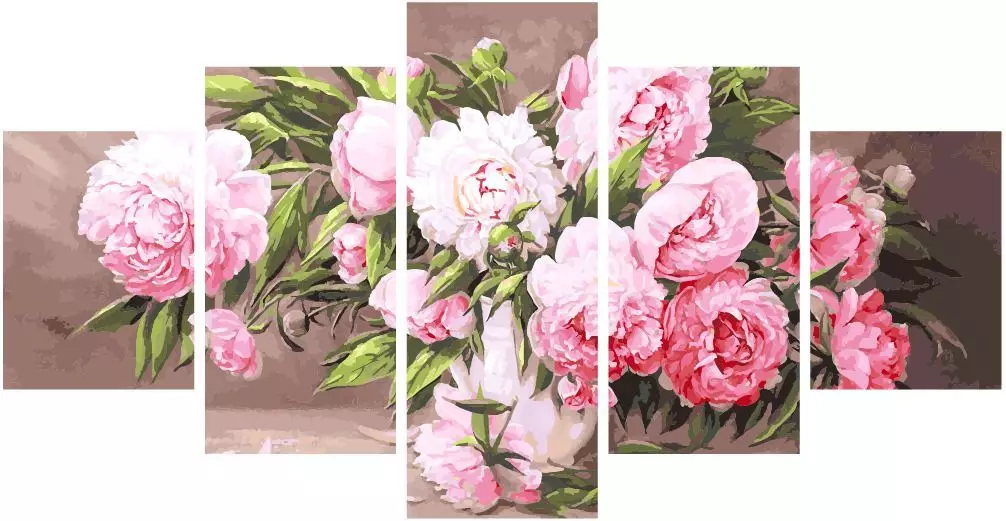 Картини за номерами «Квіти»: польові квіти у вазі на полотні і підрамнику, білі квіткові букети на столі розміром 40х50, лугові квіти та інші 19526_8