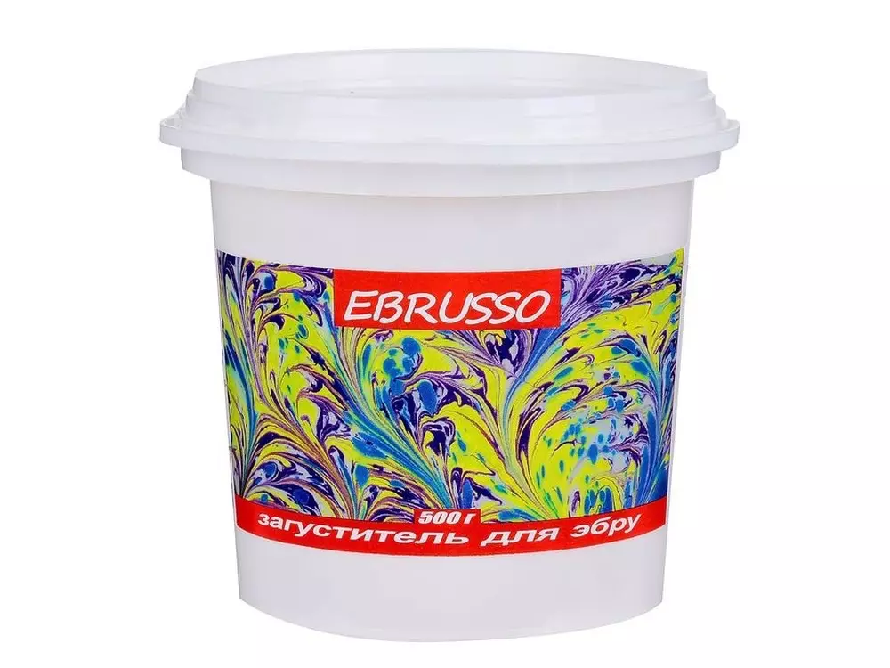 המעבה עבור Ebru: מה גורם לך לעשות את זה בעצמך וכיצד לעשות פתרון עם אבקה ציור על מים בבית? הרכב 19549_3