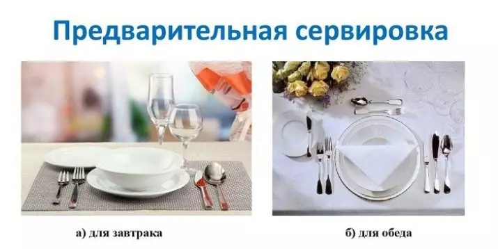 Asztali beállítás egy étteremben (35 fotók): az asztal megfelelő kialakítása, az ételek takarmányai egy bankett, étterem és teljes beállítás 19557_14