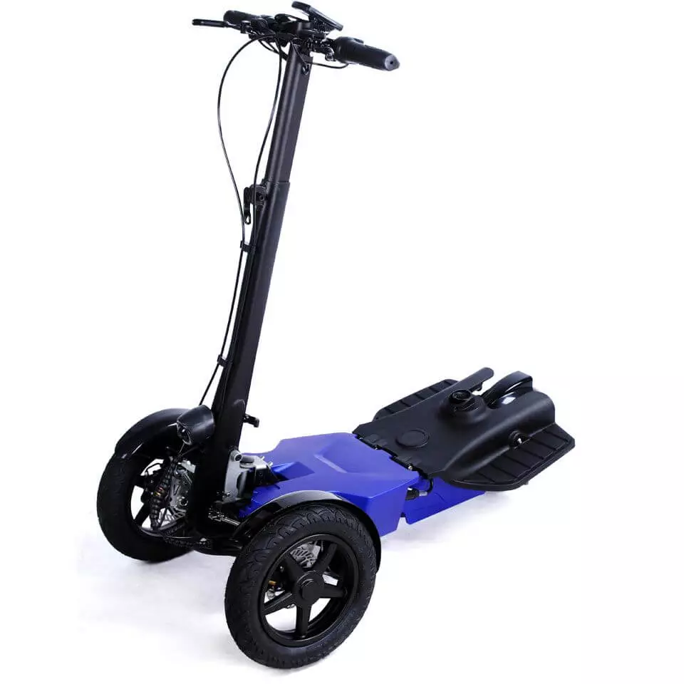 Tres rodes embornals elèctrics: els adults i els scooters elèctrics dels nens sobre tres rodes. Plegable i altres models de scooters de 3 rodes 20180_5