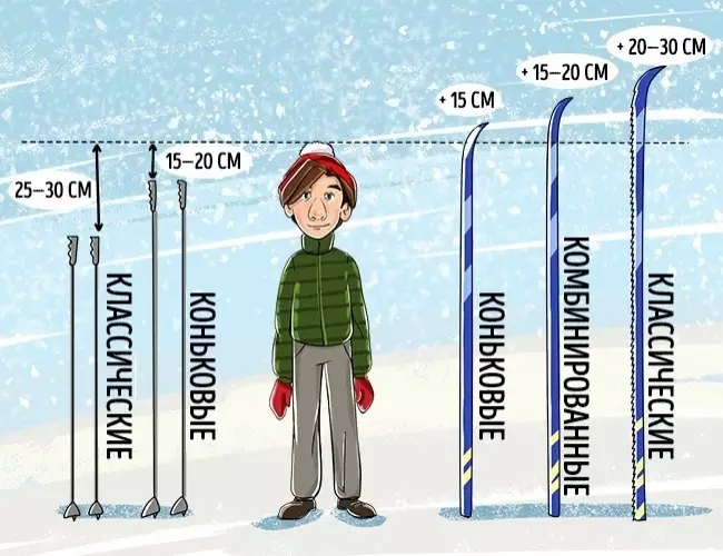 Skis của trẻ em (45 ảnh): Làm thế nào để chọn chúng để chọn chúng cho một đứa trẻ? Trượt tuyết với giày và không có. Làm thế nào để chọn kích thước của họ đến trường và trẻ em? Ván gỗ và nhựa 20212_11