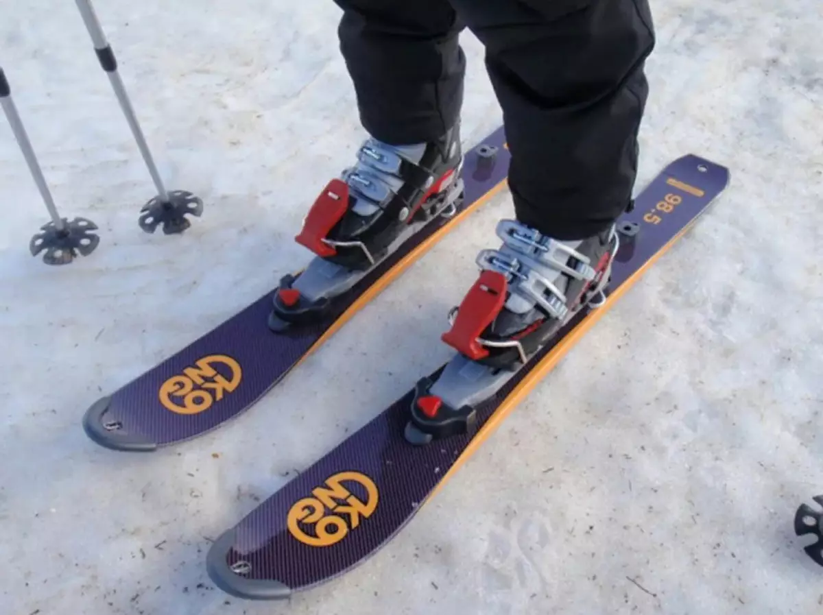 Skibords i snowbleys: planinski kratki skijanje za odrasle, pričvršćivanje za njih, izbor za početnike i postavljanje 20241_21