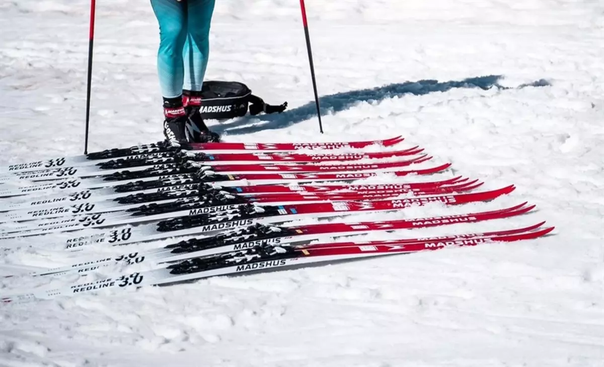 Ski Madshus: Ngajalankeun, kanggo stroke tali sareng skis sanés, model. Pilarian sareng pedang sareng déwasa, seleksi ku beurat. Ulasan ulasan 20277_8