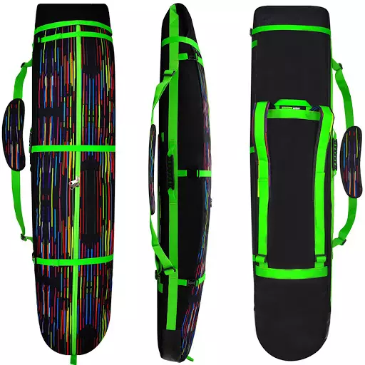 Snowboard ກວມເອົາ: On Wheel ແລະ Covers Bas, Backpacks-Covers. ວິທີການເລືອກພວກມັນສໍາຫຼັບຖົງຕີນຫິມະ? ຜ້າຄຸມ snowboard neoprene ແລະແບບອື່ນໆ 20278_12