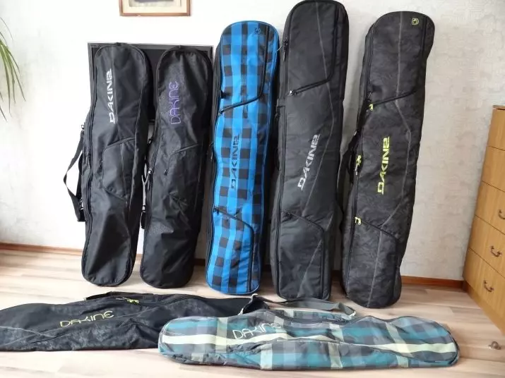 Cubertas de snowboard: sobre rodas e cobre bolsas, mochilas-covers. Como elixir-los para medias de snowboard? Cubertas de snowboard de neopreno e outros modelos 20278_15