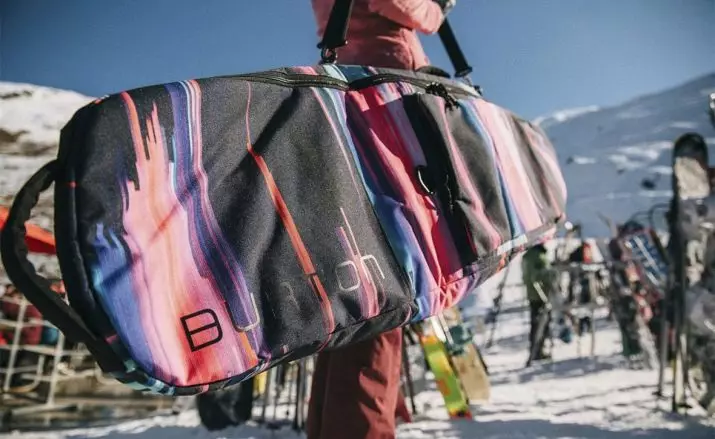 滑雪板蓋：在車輪和蓋子上，背包 - 封面。如何為滑雪板襪子選擇它們？氯丁橡膠滑雪板蓋和其他型號 20278_2