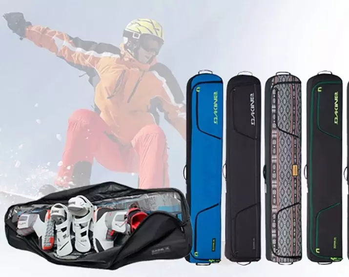 Cubertas de snowboard: sobre rodas e cobre bolsas, mochilas-covers. Como elixir-los para medias de snowboard? Cubertas de snowboard de neopreno e outros modelos 20278_25