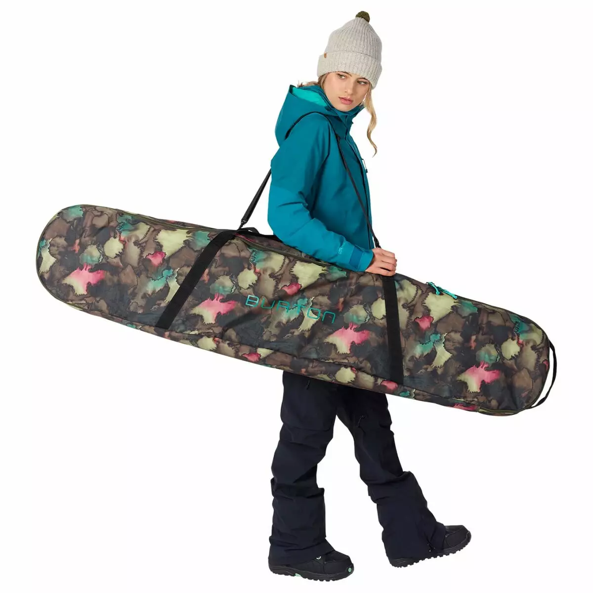 Tutup snowboard: ing roda lan tas sing kalebu, tas ransel ditutup. Kepiye cara milih sikil snowboard? Neoprene Snowboard lan model liyane 20278_7