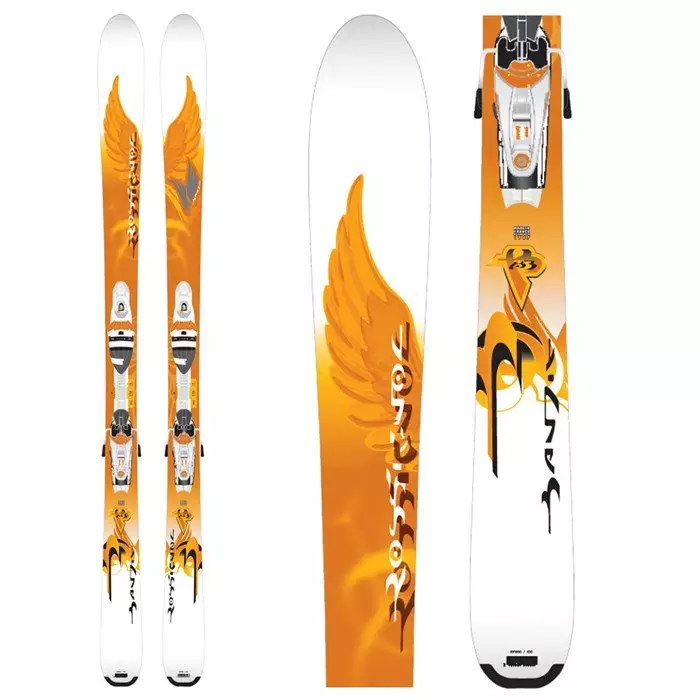 Ski de montanha Rossignol: tabela de tamanho. Baby, para iniciantes, com fixadores e outros modelos de esqui 20283_3