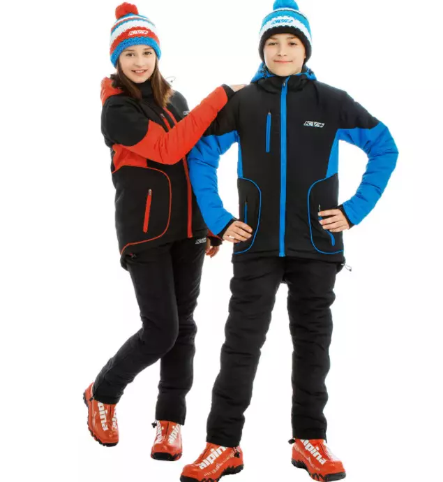 لباس اسکی کودکان: کارگاه زمستانی برای مدل های ورزشی اسکی و مسابقات مسابقه ای، انواع دیگر لباس های نوجوان برای کودکان 20293_16