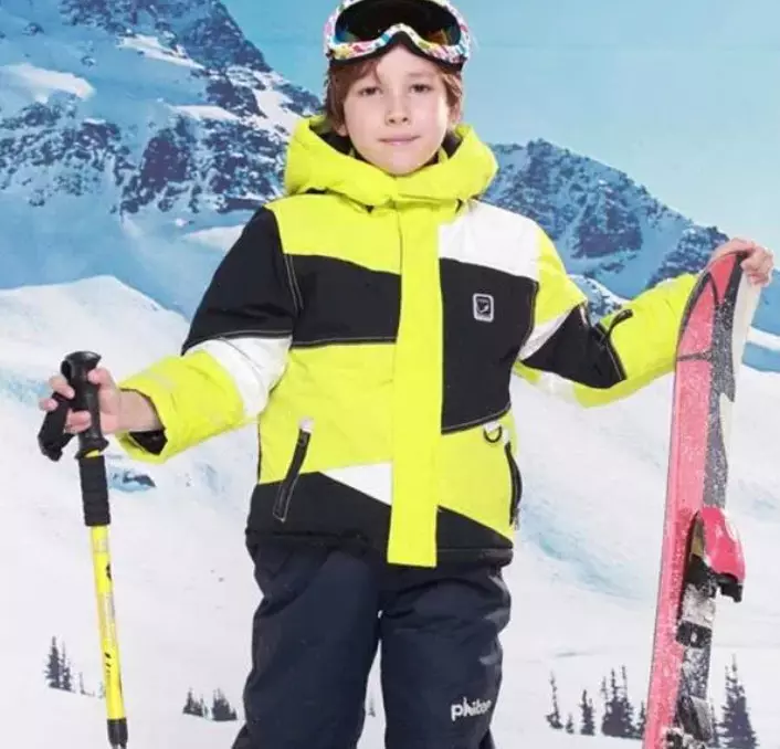 لباس اسکی کودکان: کارگاه زمستانی برای مدل های ورزشی اسکی و مسابقات مسابقه ای، انواع دیگر لباس های نوجوان برای کودکان 20293_9