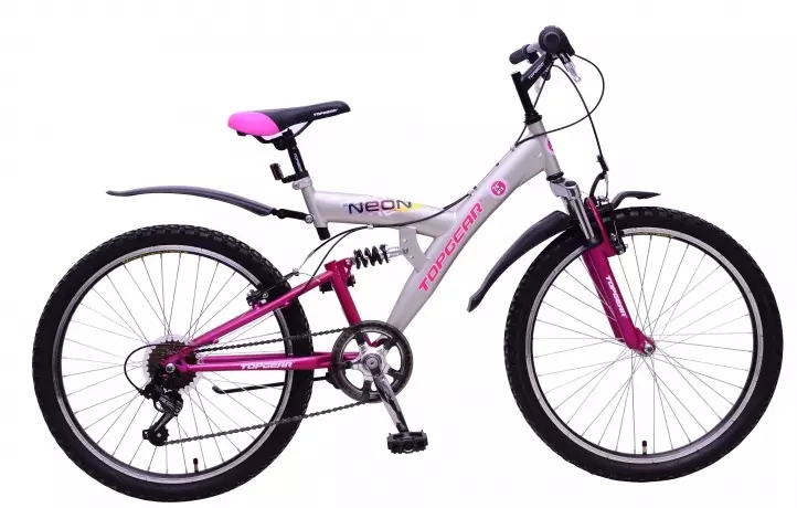Bike Top Gear: Caratteristiche dei modelli di Neon 225 ed ECO, Nova 120 e altri. Biciclette per bambini con ruote per 24 e 26 pollici. Recensioni 20388_14