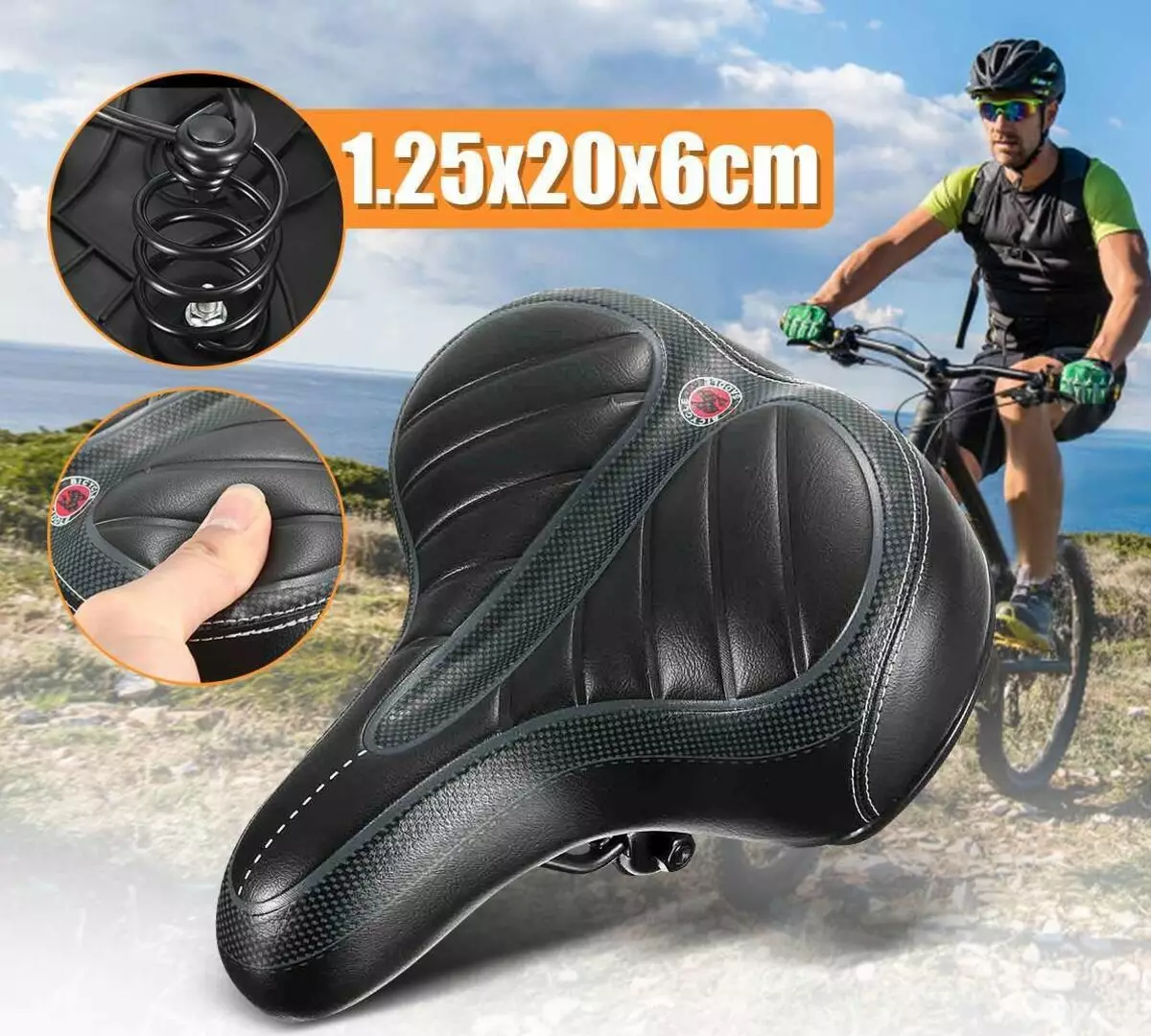 Bicykel Seat: Prehľad pohodlného mužského a ženského bicykla Saddles, vlastnosti pohodlných mäkkých krevetiek a puzdrá s tlmičom s tlmičom 20466_12
