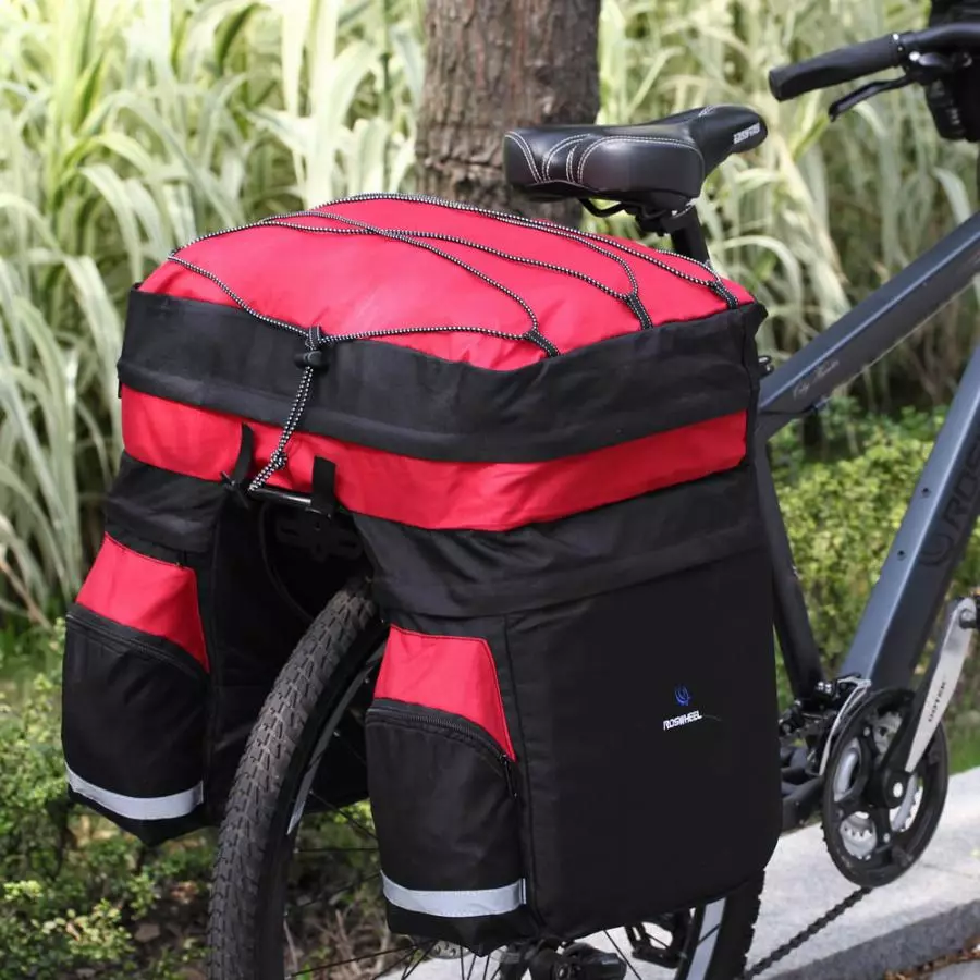 VelororyUKzak: Kies een rugzak op de kofferbak van een fiets en op de achterkant van een fietser, fietsen rugzak Deuter, CycloTech, Thule en andere modellen 20506_18