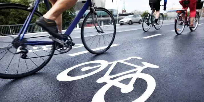 Sinais de trânsito para ciclistas: sinais que proíbem andar de bicicleta na tira de estrada e outras 20509_3