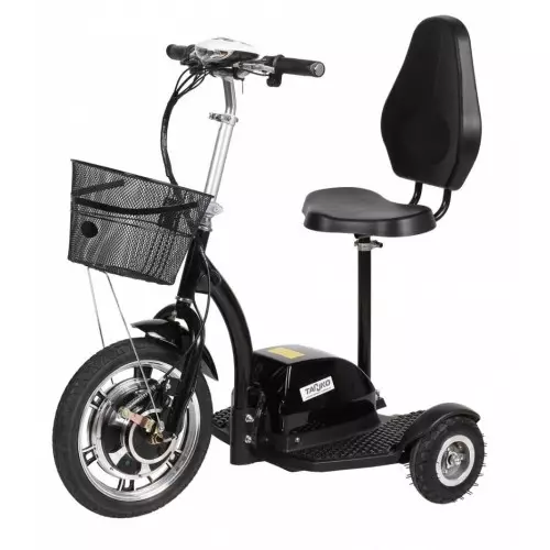 Electrosamocata con sedili (43 foto): adulti e scooter elettrici a tre ruote per bambini. Valutazione dei migliori scooter con una sella per i bambini e gli anziani 20526_17