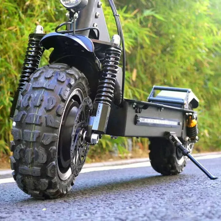 Off-Road Electrosphokat: Adult Electric Scooter kun grandaj radoj por ekster-vojo, takso de la plej potenca elektrosfames-SUV 20533_4