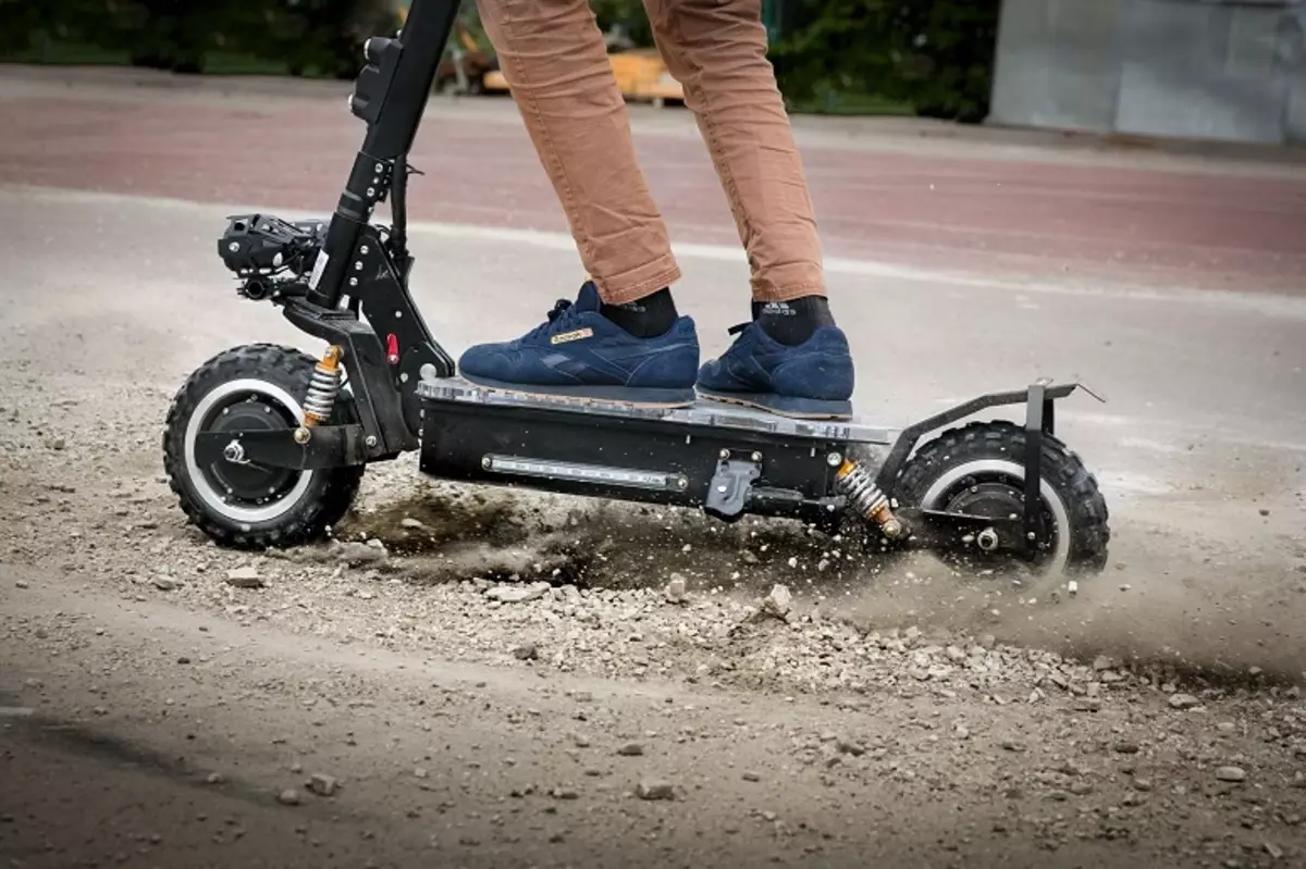 Off-Road Electrosphokat: Adult Electric Scooter kun grandaj radoj por ekster-vojo, takso de la plej potenca elektrosfames-SUV 20533_8