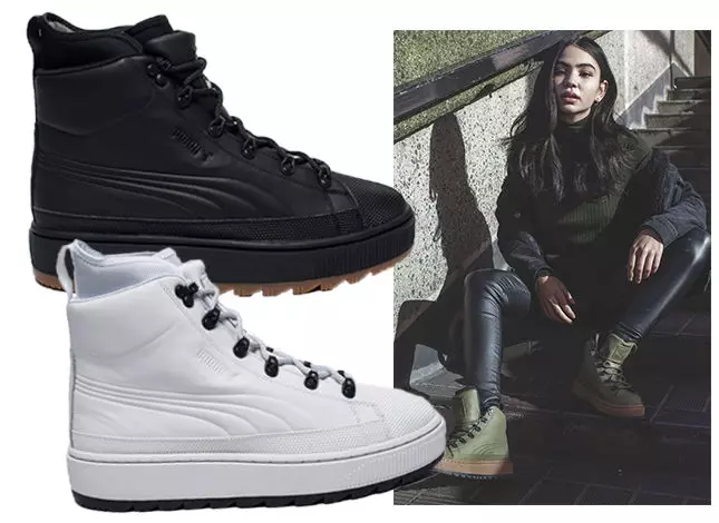 Winter Sneakers Puma (38 foto's): Modellen foar de winter, Rihanna, waarm mei bont 2054_18