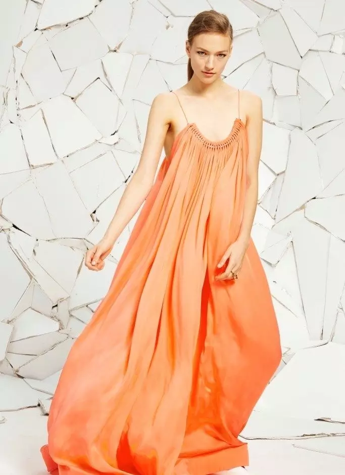 Orange bag kjole