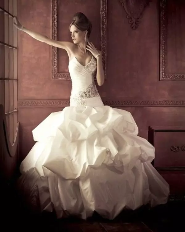 Bröllop magnifik klänning sjöjungfru