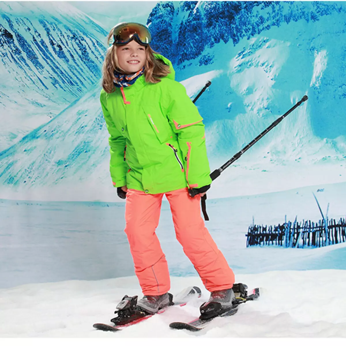 子供のスキースーツ：冬の衣装を着る方法は？女の子や男の子のためのスキースキーなどをトリガーします。スーツはどのように座るべきですか？ 20682_10