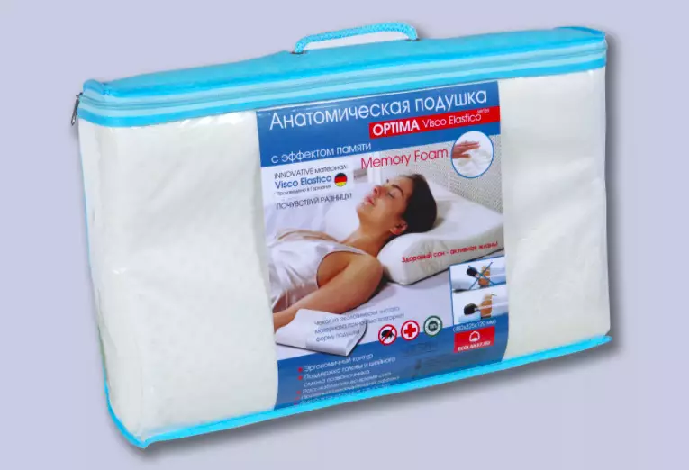 解剖学的枕：睡眠のために選ぶことを選ぶ方法は？最高の評価。高さやその他のサイズ、メモリ付きの枕。それは何ですか？レビュー 20707_40
