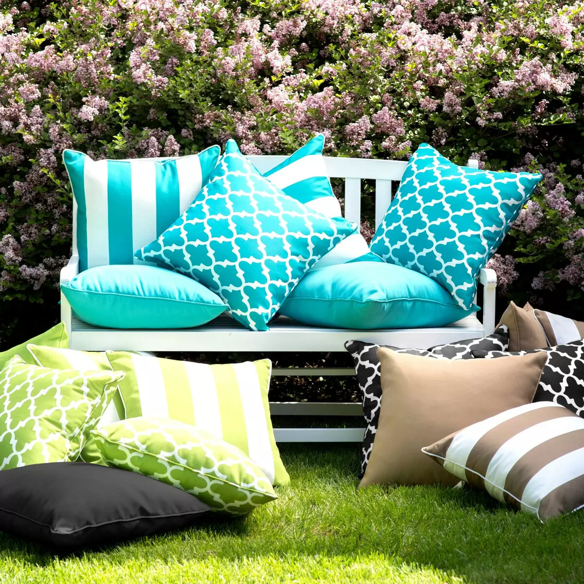Kissen für Gartenmöbel: Decken, Kissen für Schaukeln und Sessel, weiche Straßenmodelle für Landmöbel 20710_2