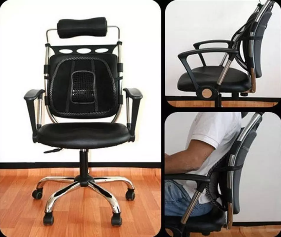 Bantal untuk kerusi komputer: di bawah kepala dan di bawah leher, bantal ortopedik di kerusi kerusi dan lumbar 20711_8