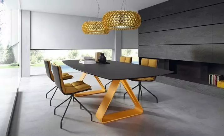 Spilveni uz krēsla: apaļie spilveni sēdvietām uz izkārnījumiem virtuvē, modeļiem uz muguras pozai, gobelēns, dzeltens, zils un citi 20722_52