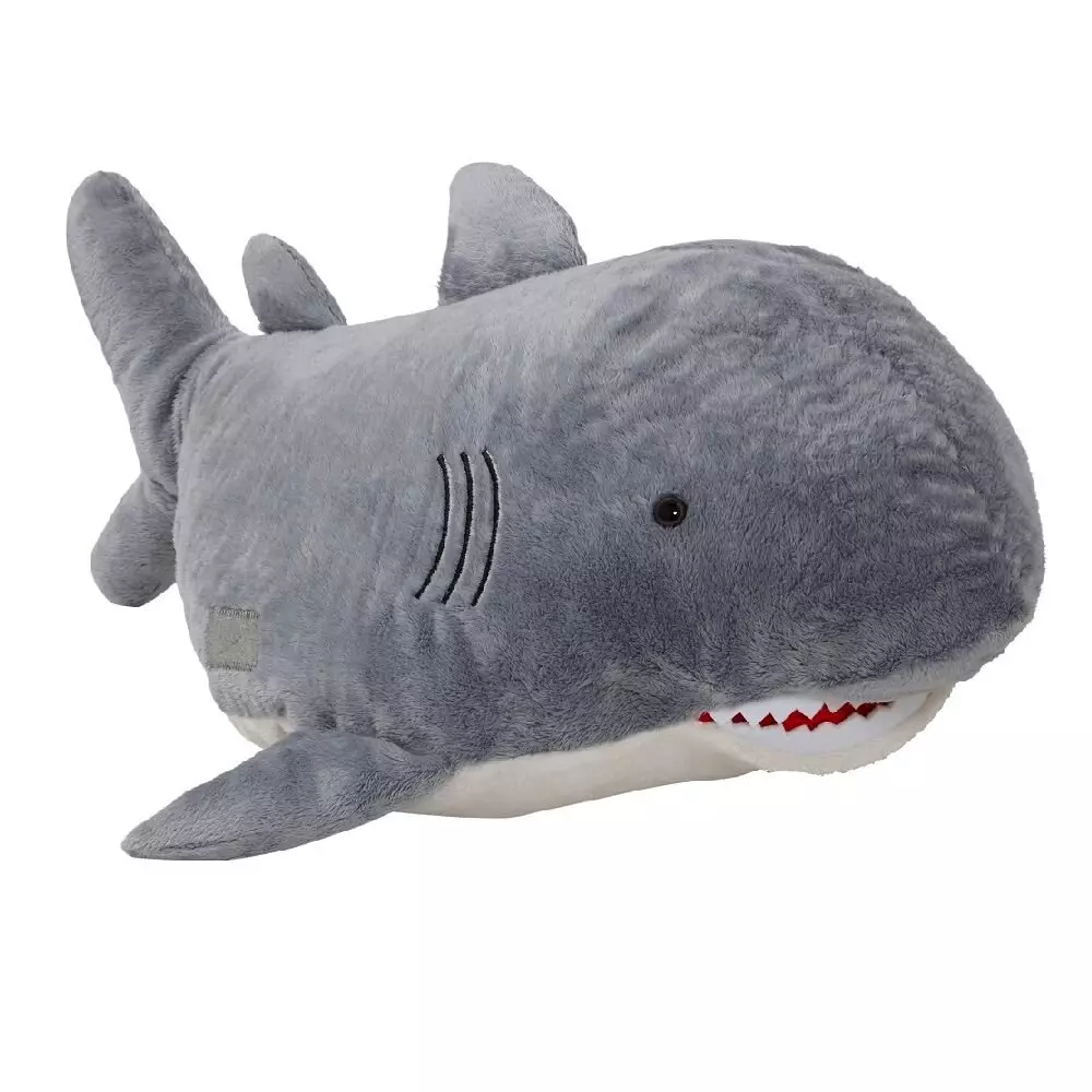 Shark Възглавници (16 снимки): меки възглавници играчки във формата на акули, материали и дизайн 20733_16