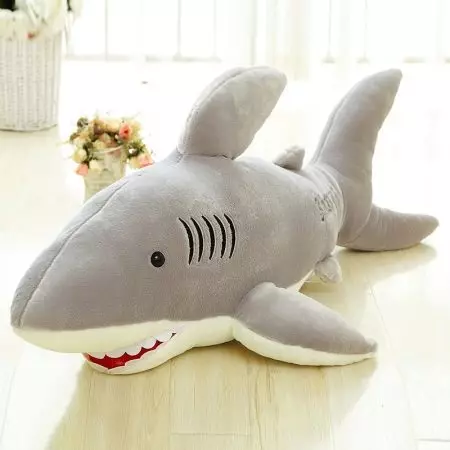 Shark Възглавници (16 снимки): меки възглавници играчки във формата на акули, материали и дизайн 20733_6