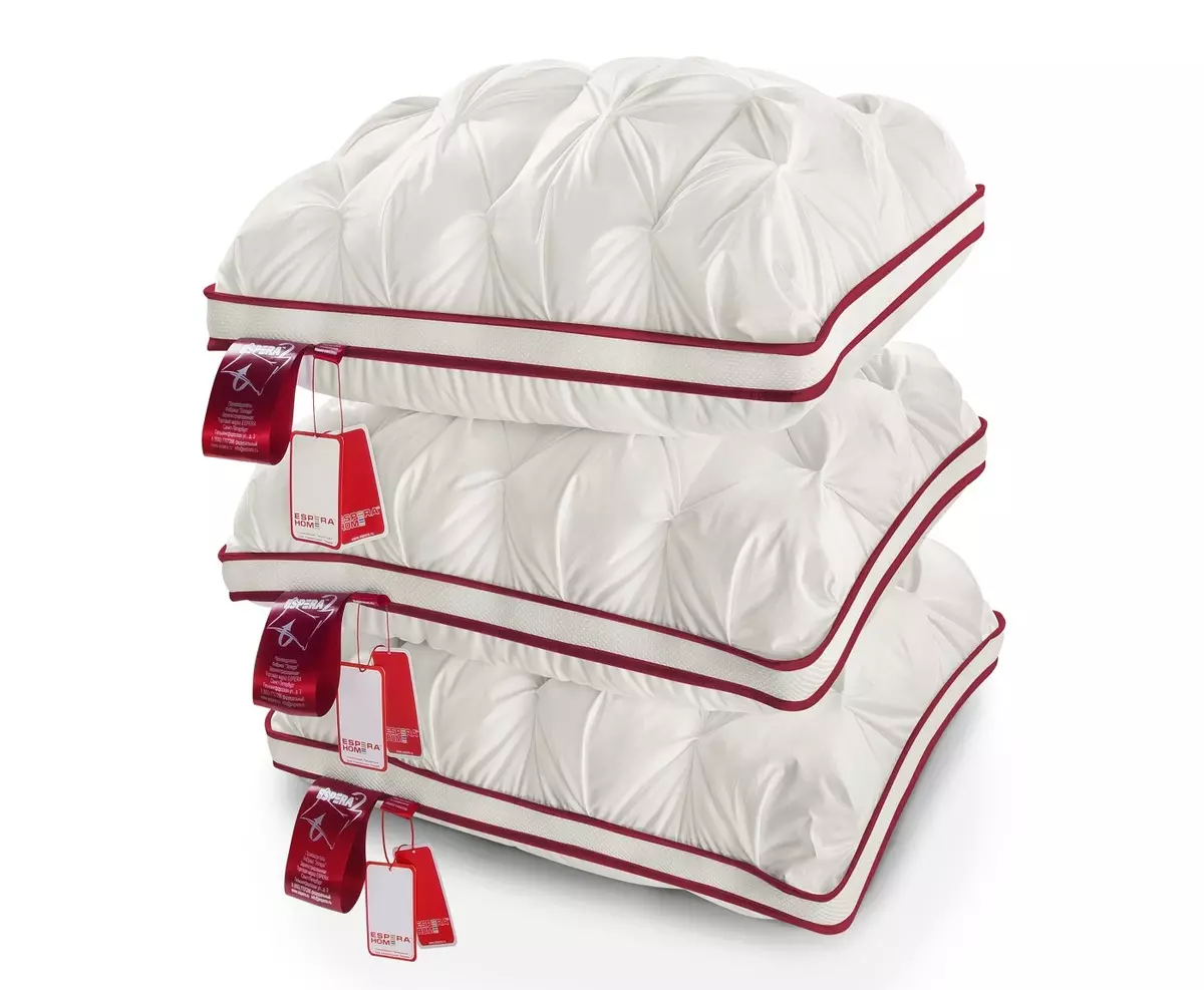 Esera Home Pillows: Анатомал, эс тутум жана латекс эффект, башка жаздыктар, сын-пикирлер 20749_3