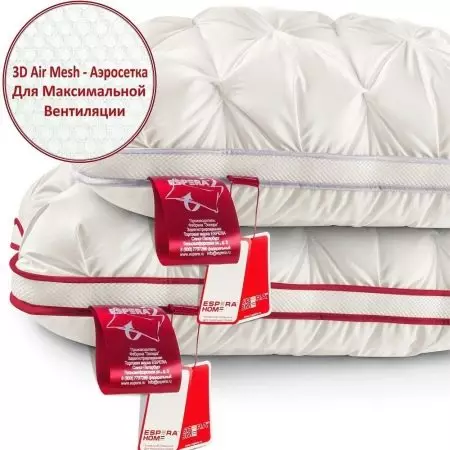 Esera Home Pillows: Анатомал, эс тутум жана латекс эффект, башка жаздыктар, сын-пикирлер 20749_4