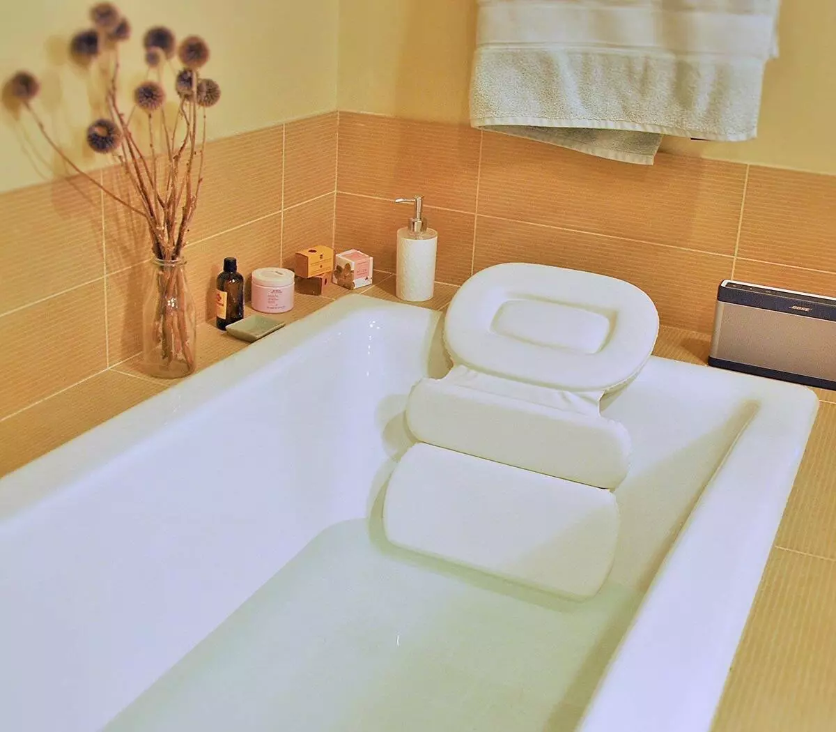 หมอนสำหรับอาบน้ำ: ใต้ศีรษะและใต้หลังหมอนบนถ้วยดูดสำหรับอาบน้ำแนวตั้งและแนวนอนอื่น ๆ 20779_19