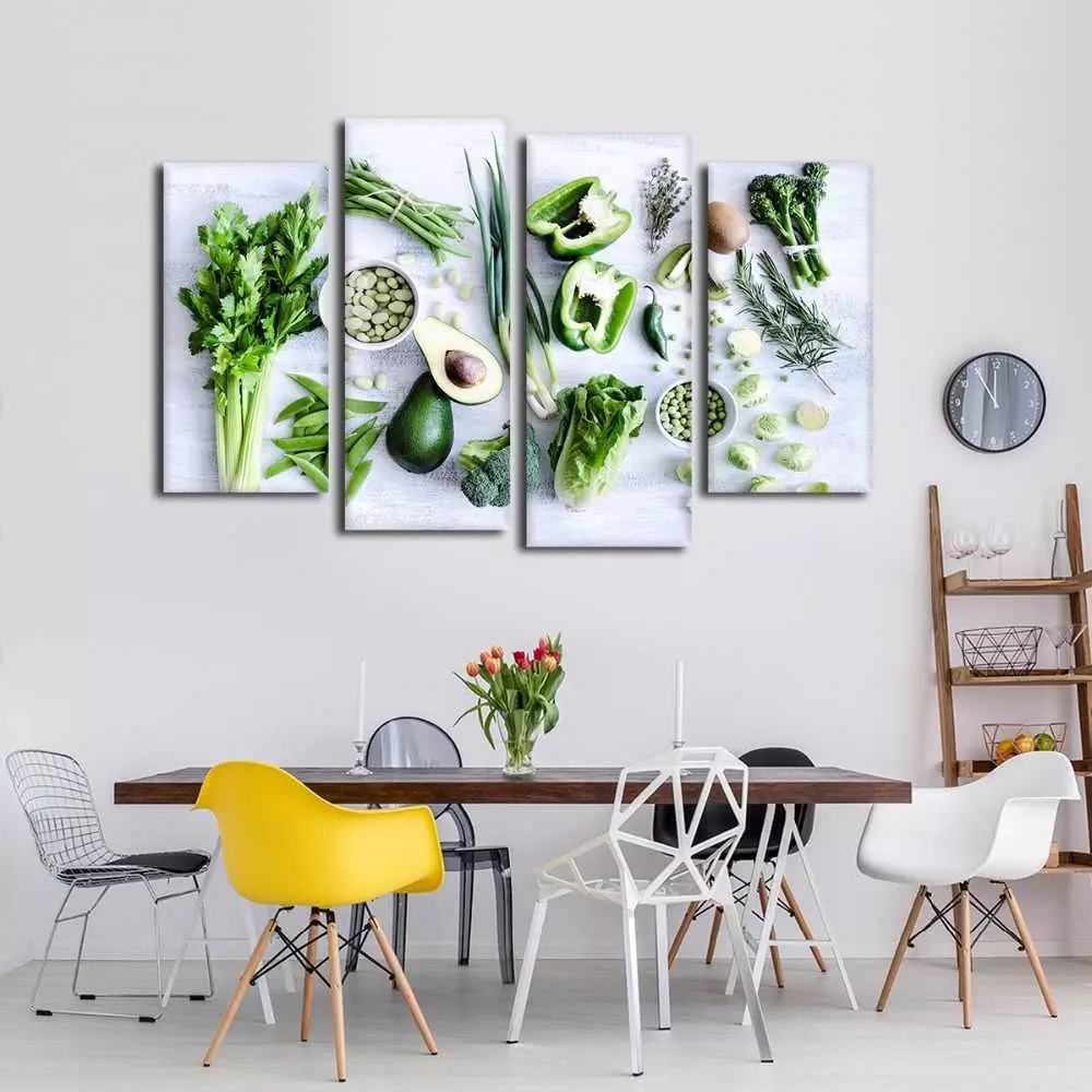 Poster di dapur (37 foto): peraturan untuk memilih poster di dapur dinding dalam gaya Provence dan Loft, poster Tahun Baru di pedalaman dan hitam dan putih, pilihan yang indah lain 20799_13