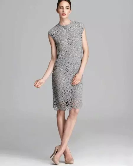 Gray Lacy Dress Caz