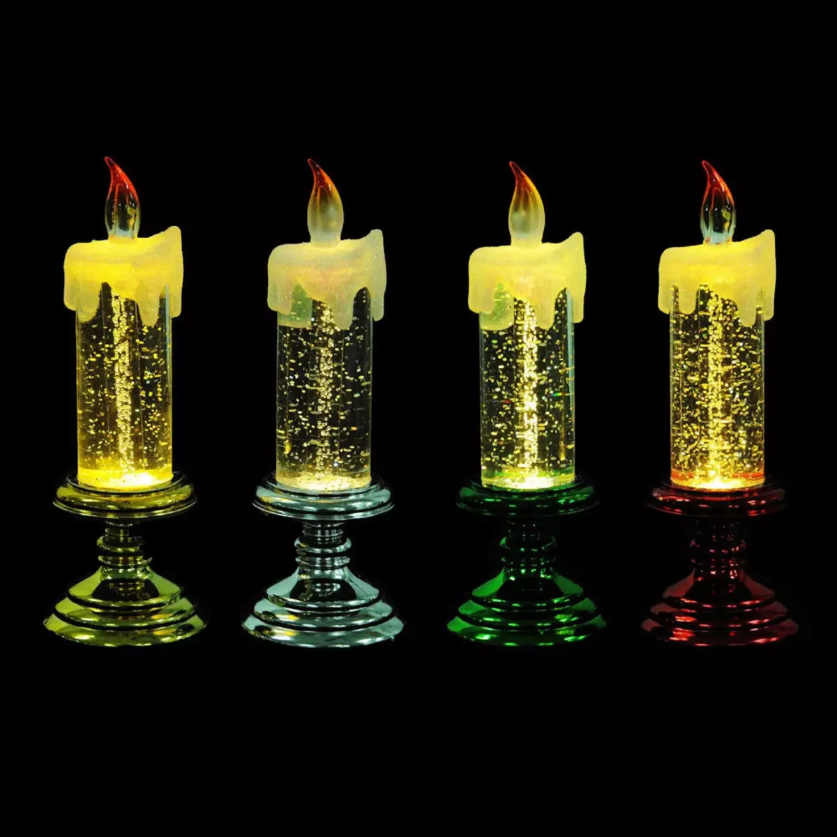 LED Lilin: Lilin elektronik ing baterei kanthi niru geni kanggo dekorasi omah, lilin plastik kanthi remot lan liyane 20812_14