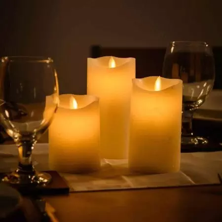 Bougies à LED: bougies électroniques sur des piles avec imitation de flamme pour la décoration de la maison, bougies en plastique artificiel avec télécommande et autres 20812_22