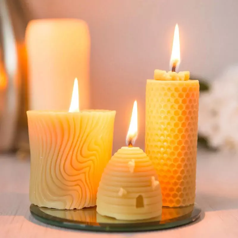 Wax Candles (41 Valokuvat): luonnollisista mehiläisistä ja palmu vaha, valkoinen ja värillinen (musta, vihreä, punainen), muut kynttilät 20813_7