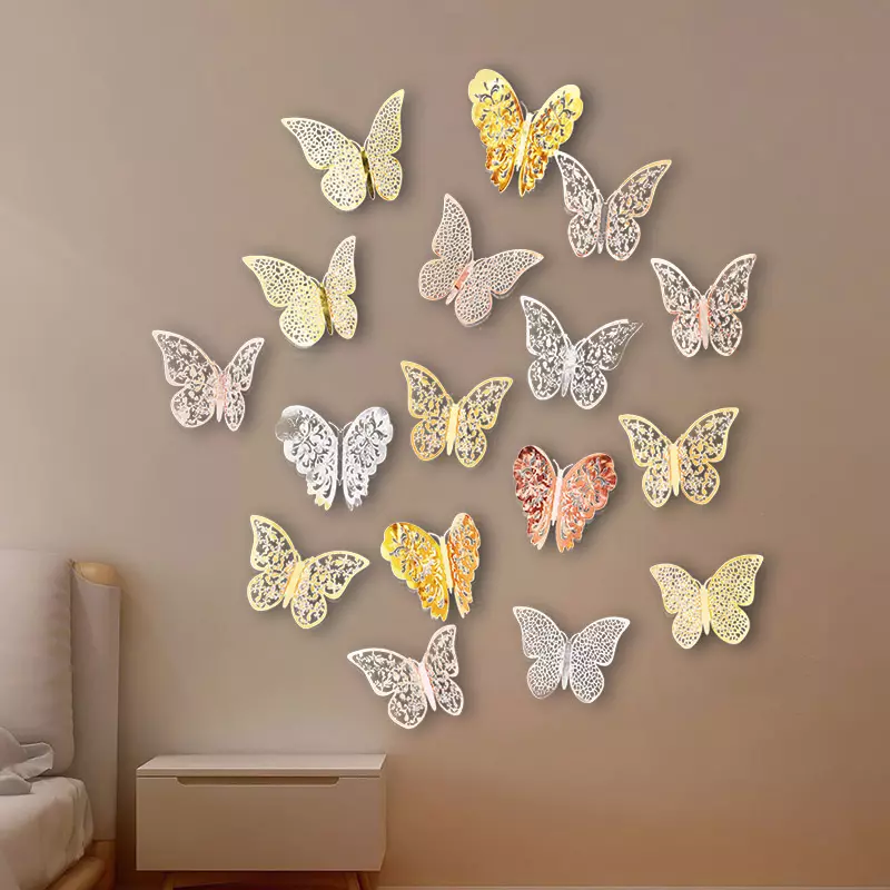 Papieren decoraties voor kamer met eigen handen: Butterfly Decor op de muur en pompen, producten van gegolfd en gekleurd papier, origami en sneeuwvlokken 20826_16