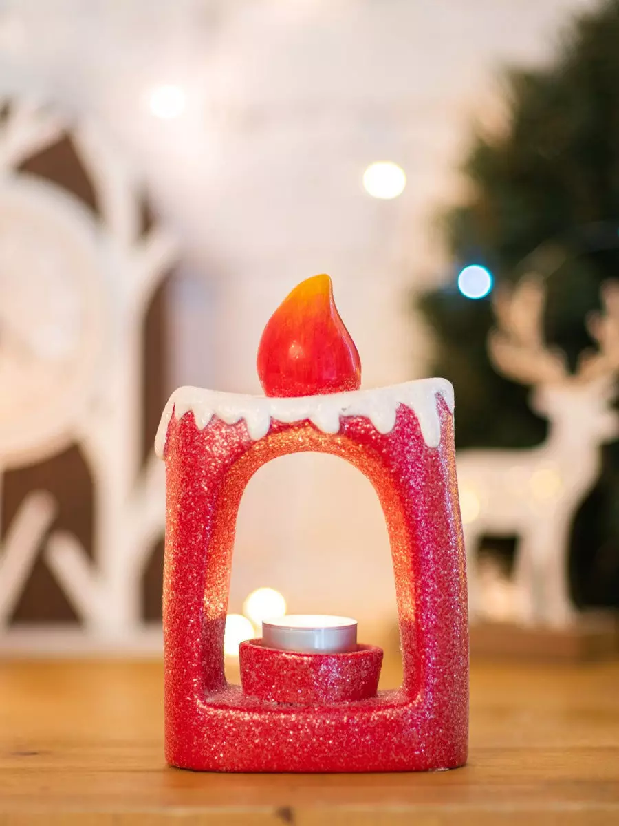 Christmas Candlestick: Milad üçün bir şam, elektrik və digər modellər üçün 