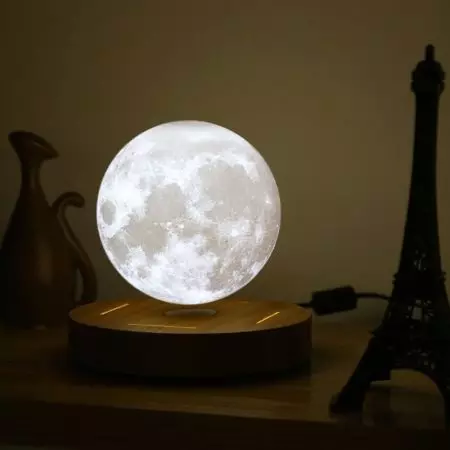 Lámpara Levitating: Levitating Luminaria en forma de luna, una bombilla con un interruptor de levitación y otras opciones de escritorio. Principio de funcionamiento 20858_15