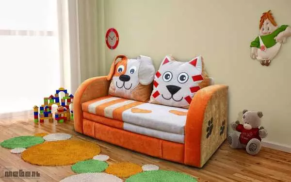Sofaer med sofa for barn fra 3 år (51 bilder): sengsofa for jenter og gutter, sammenleggbare sofaer med side 20870_7