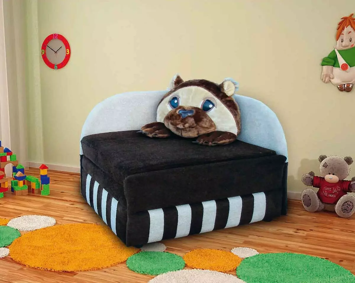 детский диван мишка выкатной
