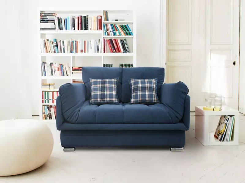 Ghế sofa cho thanh thiếu niên (63 ảnh): Mô hình gấp trong phòng trẻ em có nệm chỉnh hình và đơn giản, đơn và góc, ottoman và đi văng 20873_14