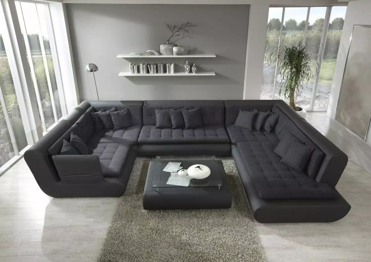 П-образный диван в гостиную